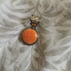 Vibrant Orange Pendant Necklace